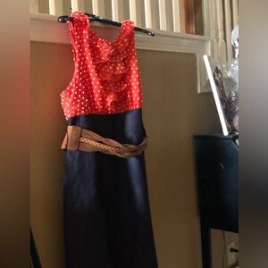 Orange Polka Dot Dress